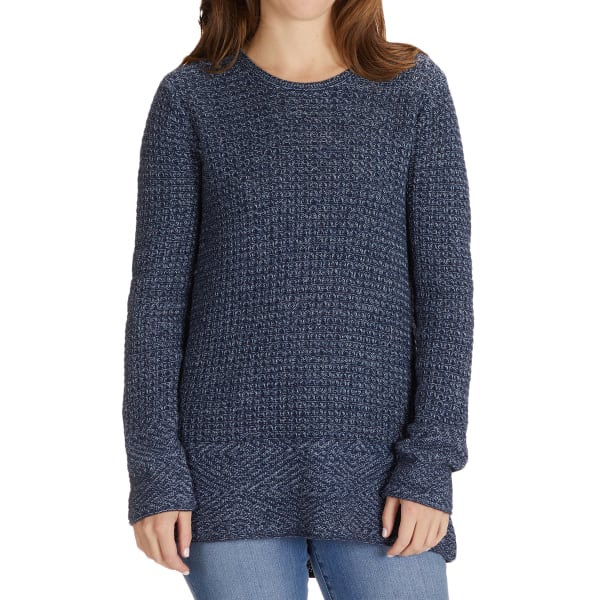 JEANNE PIERRE Women's Herringbone Scoop Neck Sweater