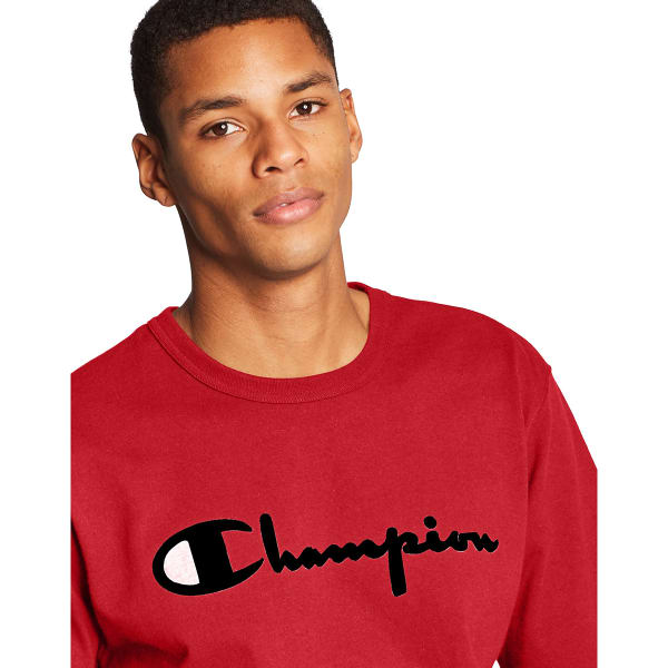 CHAMPION Men's Scripted Flock Short-Sleeve Tee