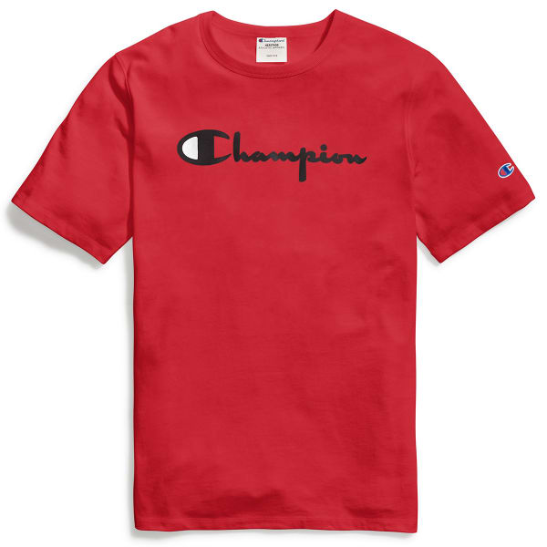 CHAMPION Men's Scripted Flock Short-Sleeve Tee