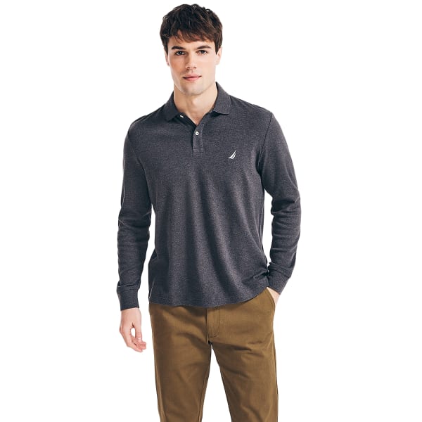 NAUTICA Men's Classic Fit Long Sleeve Polo