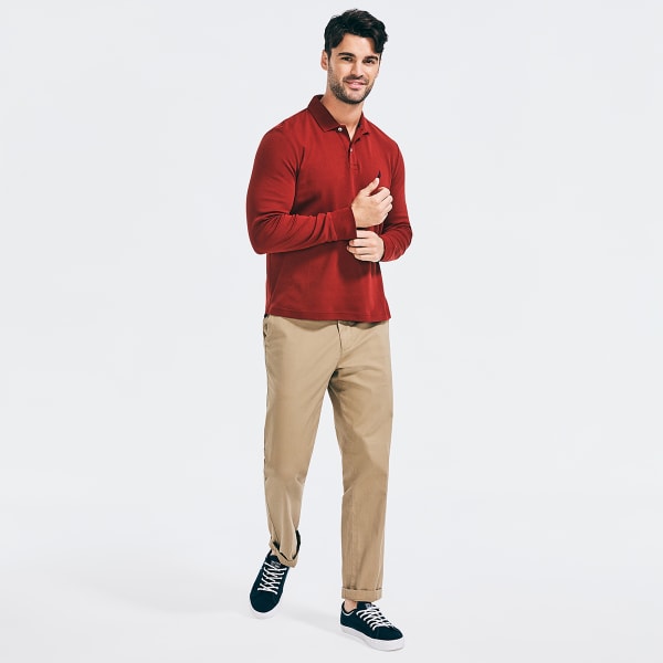 NAUTICA Men's Classic Fit Long Sleeve Polo