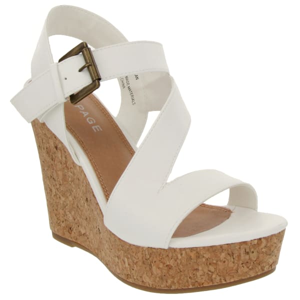 RAMPAGE Women's Helman Printed Cork Wedge Sandals