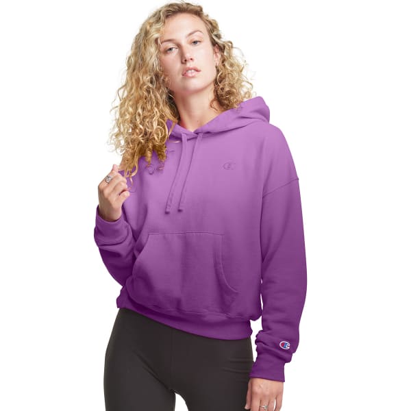 CHAMPION Women's Powerblend Ombre Cropped Hoodie