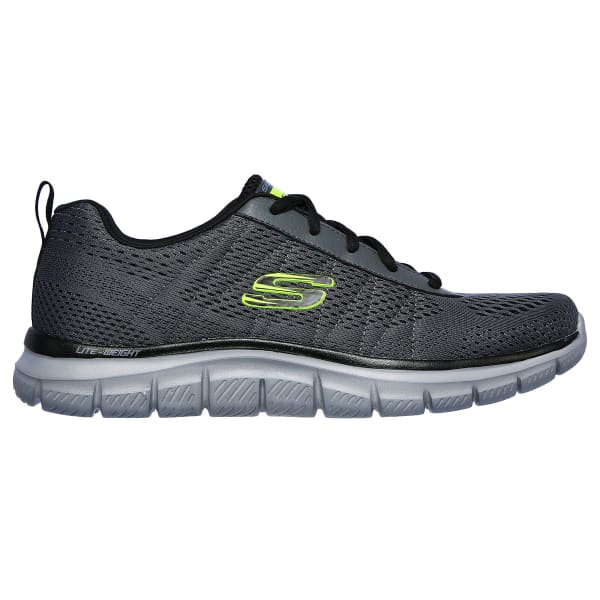 SKECHERS Men's Track - Moulton Running Shoe, Wide Width