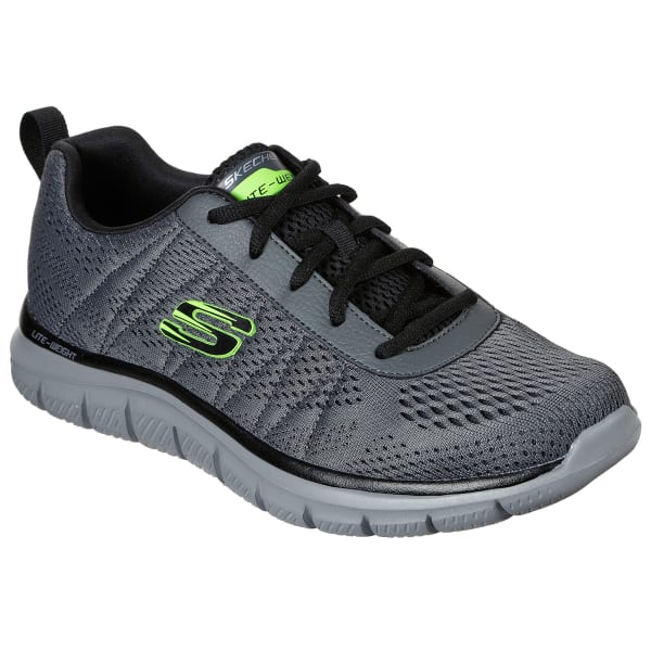 SKECHERS Men's Track - Moulton Running Shoe, Wide Width