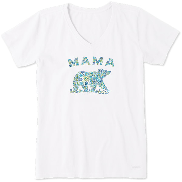 LIFE IS GOOD Women's Primal Mama Bear Crusher Vee Tee