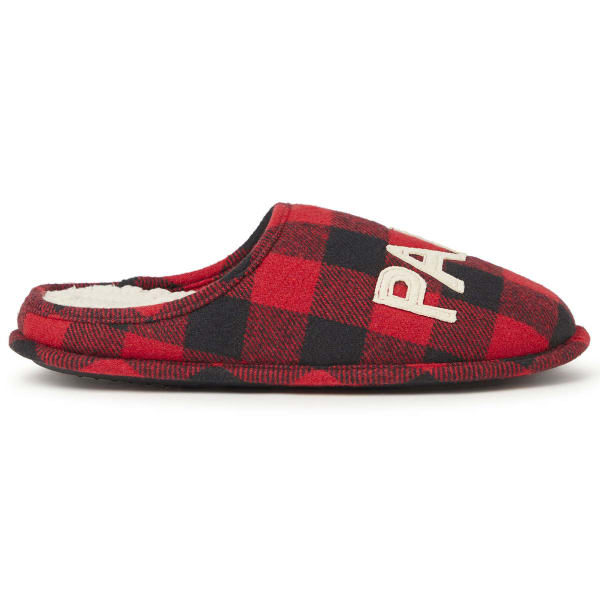 FAMOUS MAKER Men's Papa Bear Buffalo Check Clog Slipper