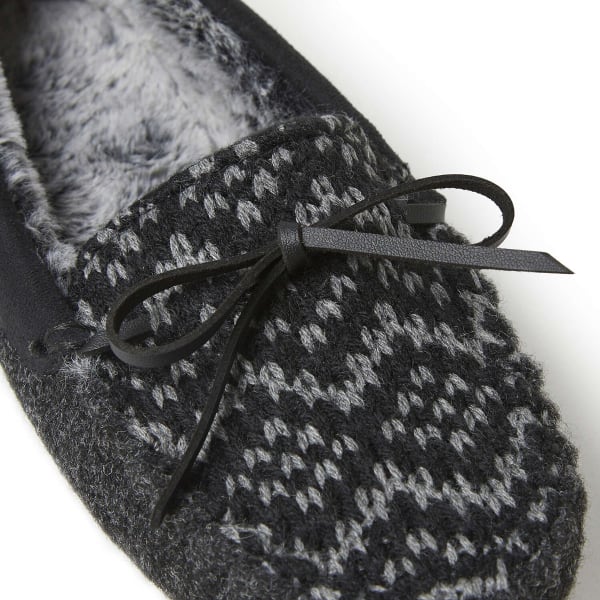 FAMOUS MAKER Women's Felted Microwool and Fairisle Knit Moccasin