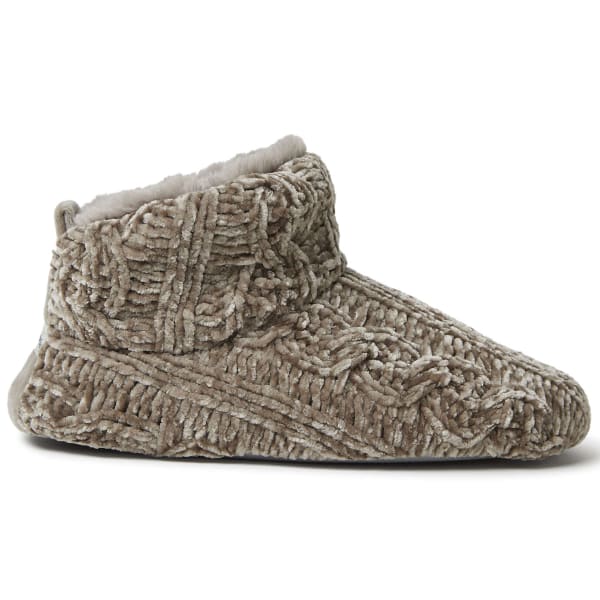 FAMOUS MAKER Women's Marled Cable Knit Chenille Bootie