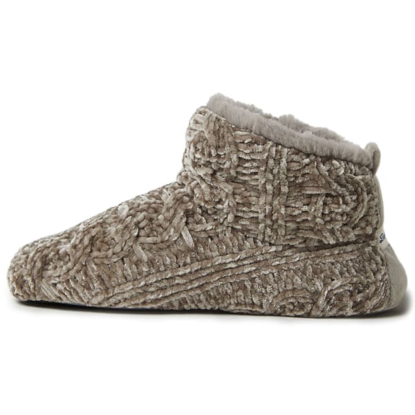 FAMOUS MAKER Women's Marled Cable Knit Chenille Bootie