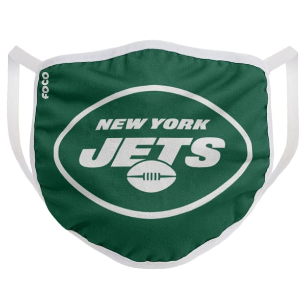 NFL NEW YORK JETS Face Cover Mask Reuseable with Filter Pocket by FOCO