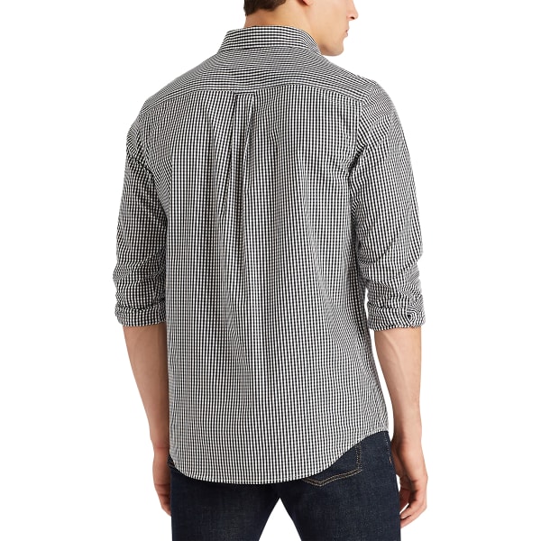 CHAPS Men's Stretch Woven Gingham Long Sleeve Shirt