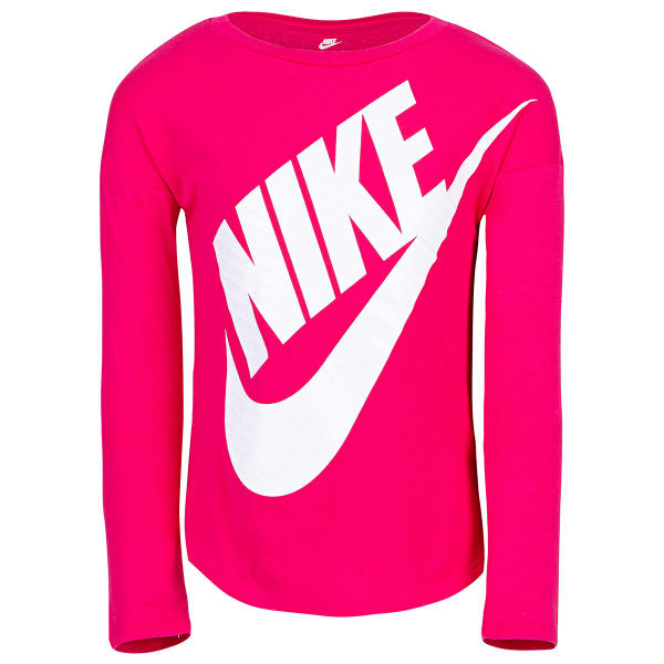 NIKE Girls' Futura Long Sleeve Graphic Tee