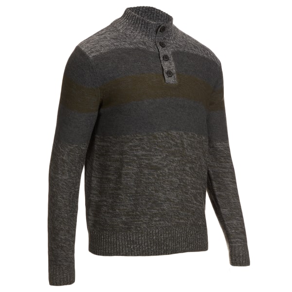 TRICOT ST. RAPHAEL Men's Mock Button Marl Sweater