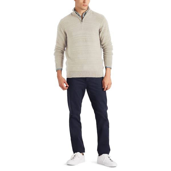 CHAPS Men's 1/4-Zip Mockneck Sweater