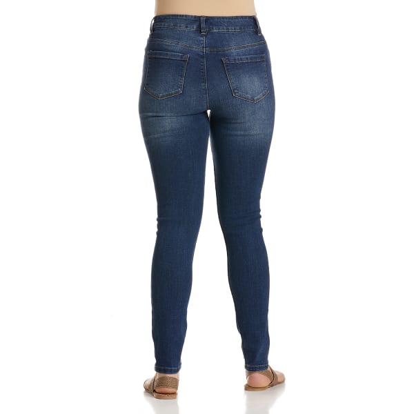 D JEANS Women's Recycled Denim Muffin Eliminator Skinny Jeans