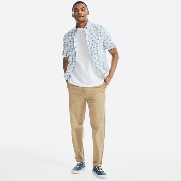 NAUTICA Men's Short Sleeve Oxford Shirt