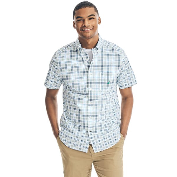 NAUTICA Men's Short Sleeve Oxford Shirt