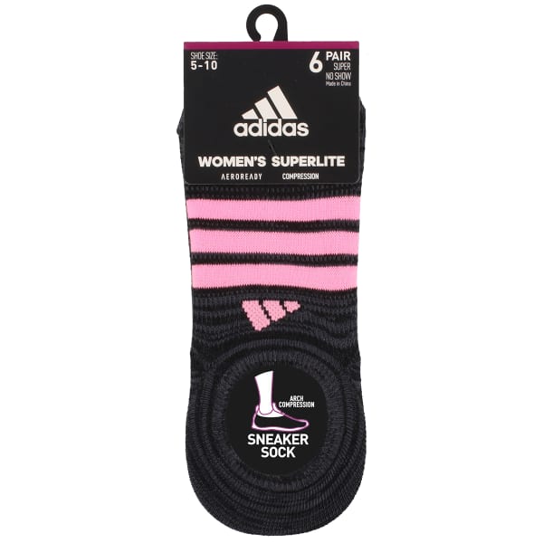 ADIDAS Women's Superlite No-Show Socks, 6 Pairs