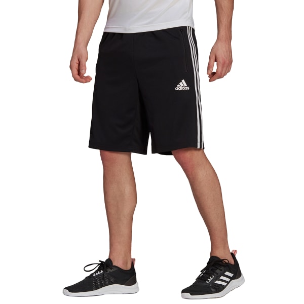 Adidas white shorts black on sale stripes