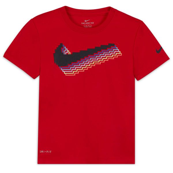 NIKE Boys' Dri-FIT Swoosh Pixel Short Sleeve Tee