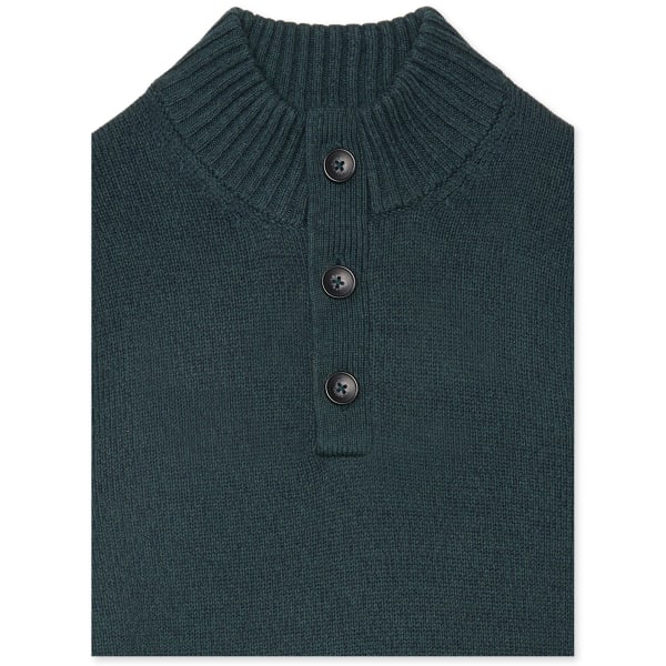 IZOD Men's Buttoned Mock Neck Sweater