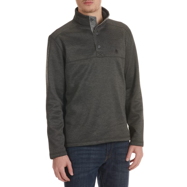 G.H. BASS Men's Sherpa Fleece Button Mock Sweater