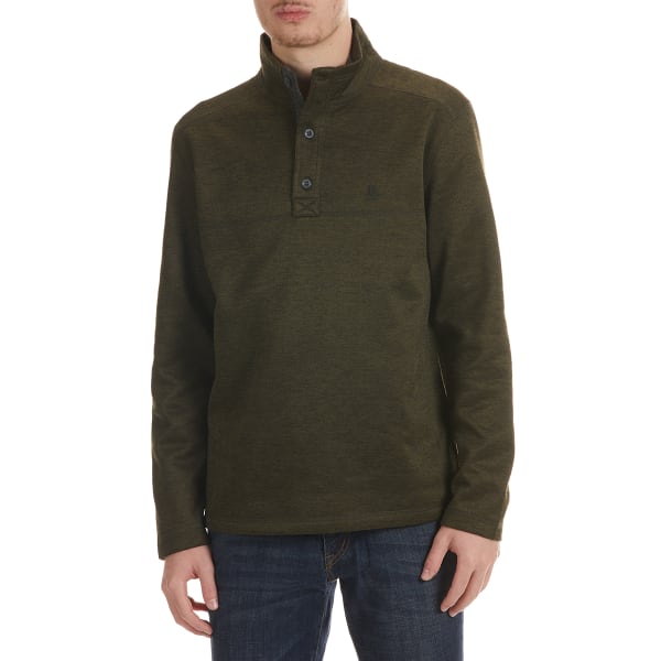 G.H. BASS Men's Sherpa Fleece Button Mock Sweater