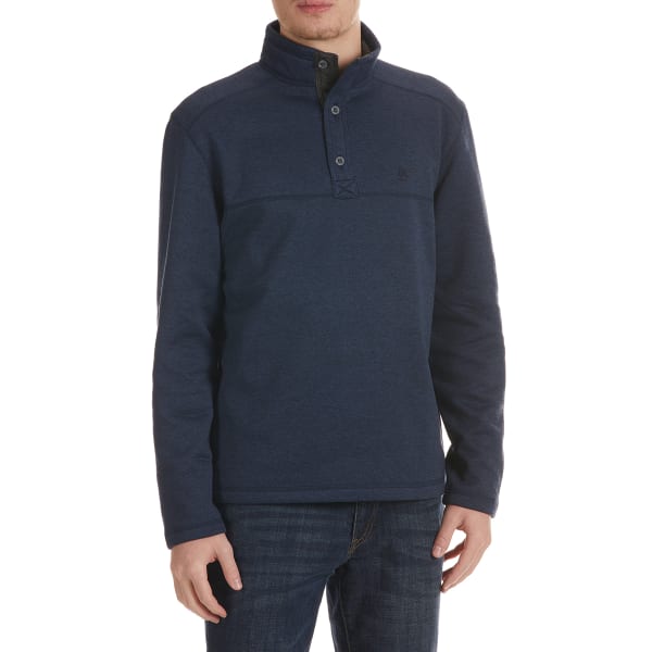 G.H. BASS Men's Sherpa Fleece Button Mock Sweater