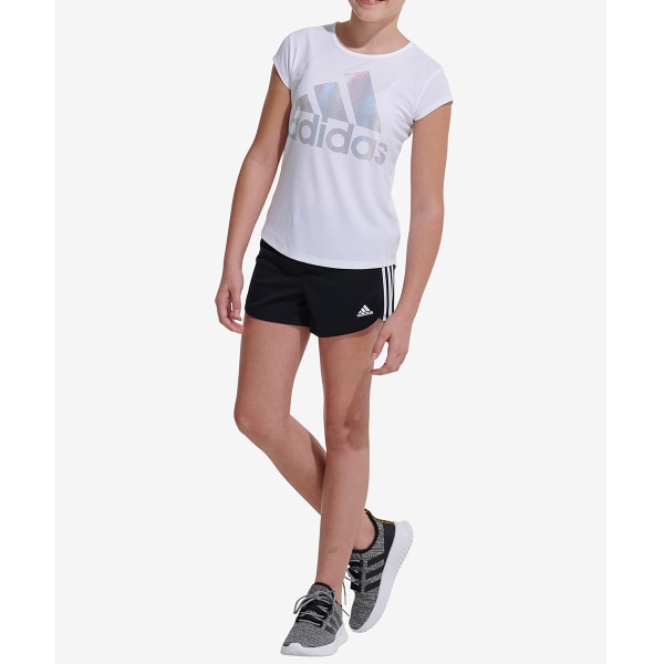 ADIDAS Girls' Climalite Rainbow Foil Short Sleeve Tee