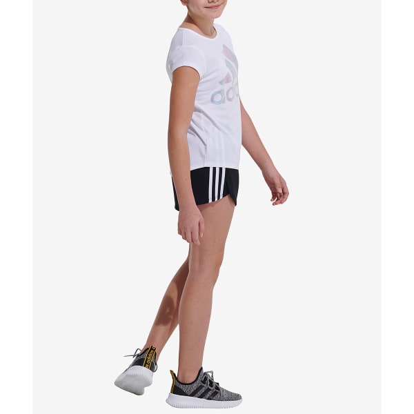 ADIDAS Girls' Climalite Rainbow Foil Short Sleeve Tee