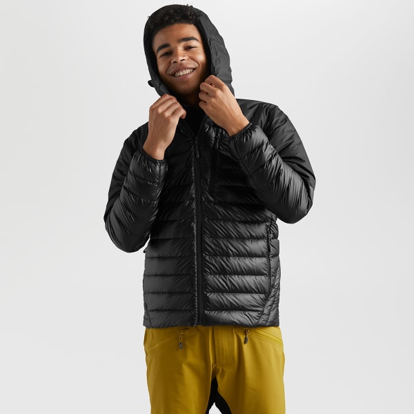 OUTDOOR RESEARCH Men's Helium Down Hooded Jacket