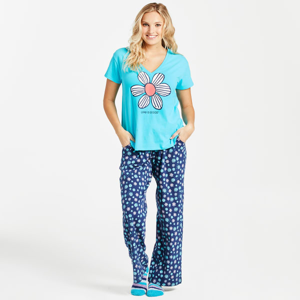 LIFE IS GOOD Women's Floral Snuggle Up Sleep Vee