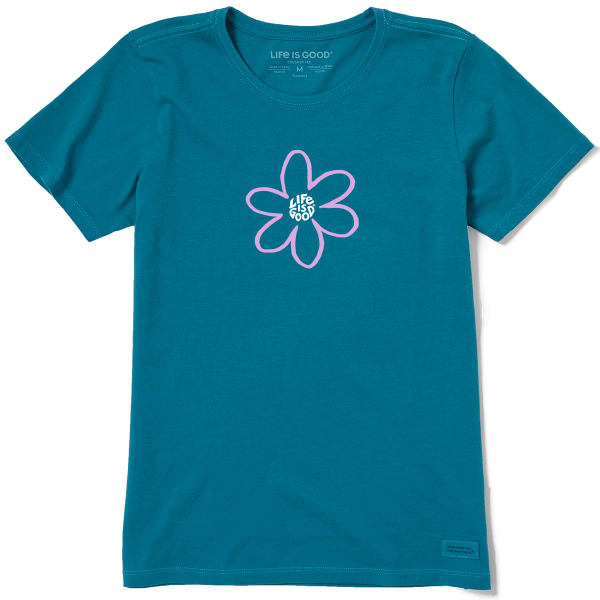 LIFE IS GOOD Women's Simple Daisy Crusher Short Sleeve Graphic Tee