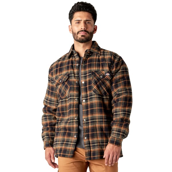 DICKIES Men's Sherpa Lined Flannel Shirt Jacket with Hydroshield - Bob's  Stores