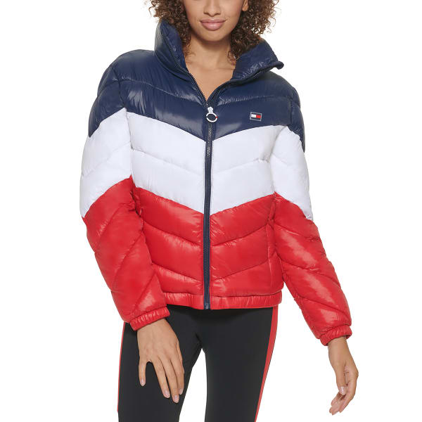 TOMMY HILFIGER Women's Chevron Puffer Jacket