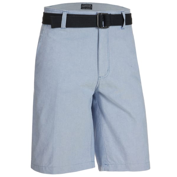 CARGO SUPPLIES Men's Flat Front Belted Shorts