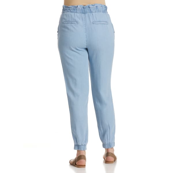 BLUE SPICE Juniors' High Waisted Paperbag Jogger