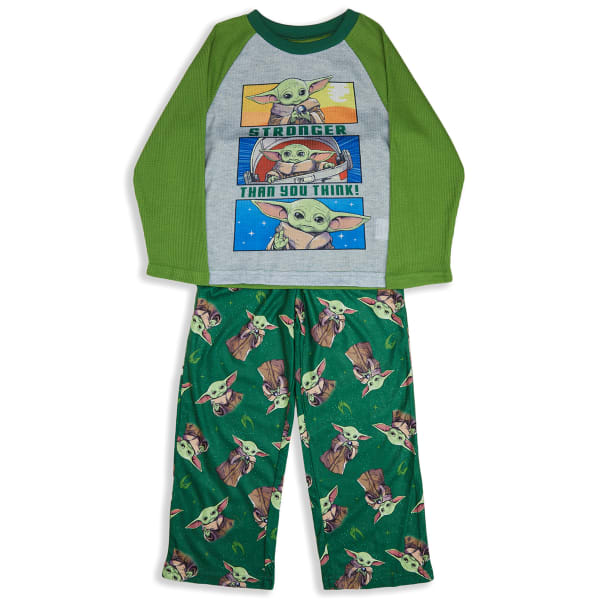 MANDALORIAN Boys' Baby Yoda Long Sleeve Pajamas, 2 Piece