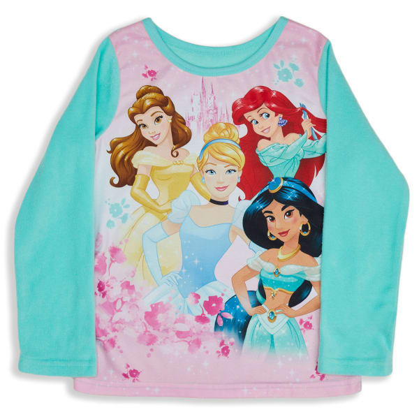 DISNEY Girls' Princess Long Sleeve Pajamas, 2-Piece