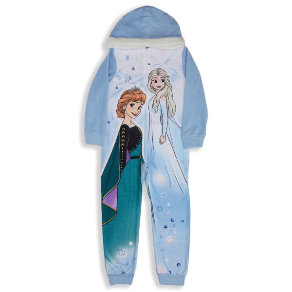 DISNEY FROZEN Girls' 4-8 Anna & Elsa Journey Union Suit Pajamas