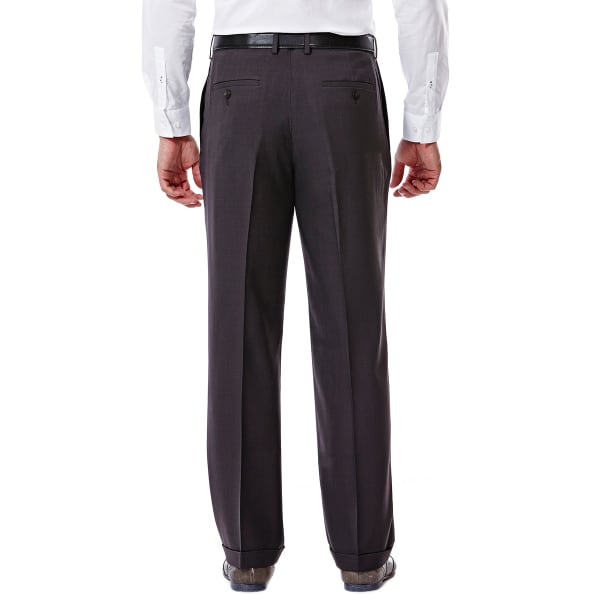 HAGGAR Men's E-CLO Stria Dress Pant