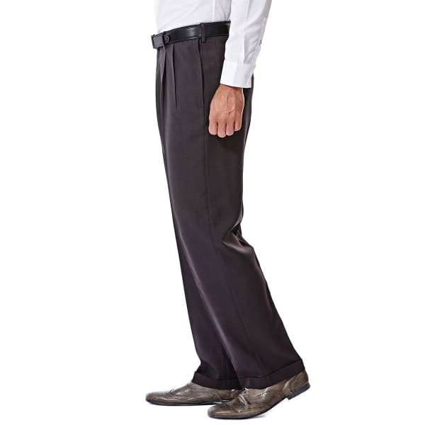 HAGGAR Men's E-CLO Stria Dress Pant