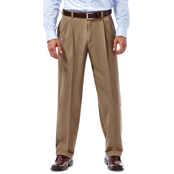 HAGGAR Men's E-CLO Stria Dress Pant