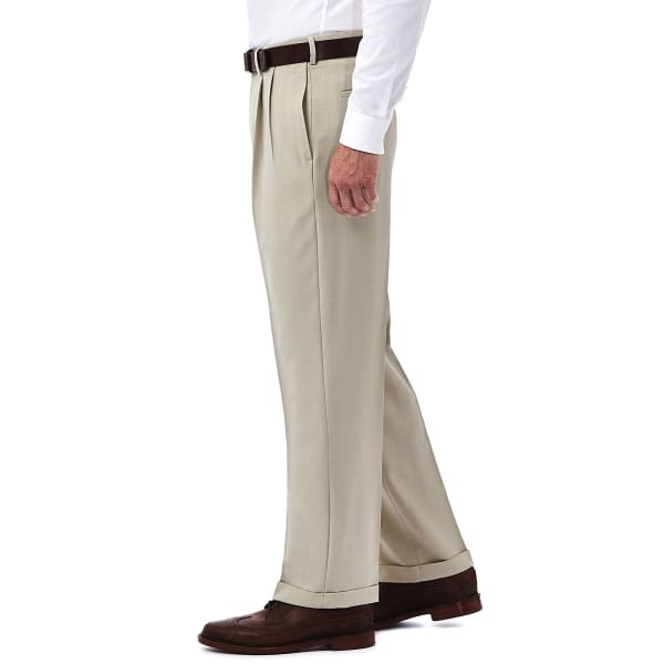 HAGGAR Men's E-CLO Stria Dress Pant