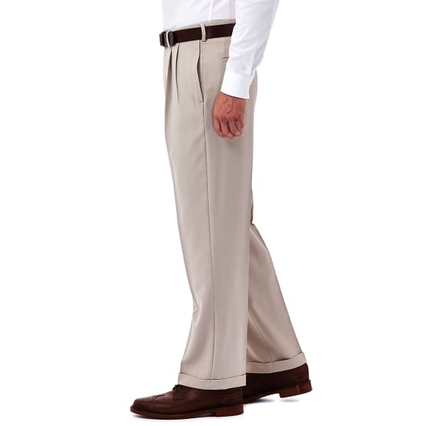 HAGGAR Men's E-CLO Stria Dress Pant