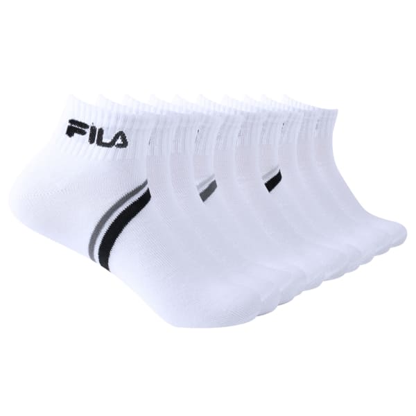 FILA Men's Chevron Striped Quarter Socks, 10 Pack
