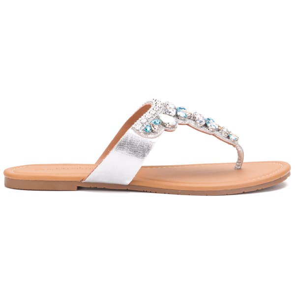 OLIVIA MILLER Women's Beaded Thong Sandal