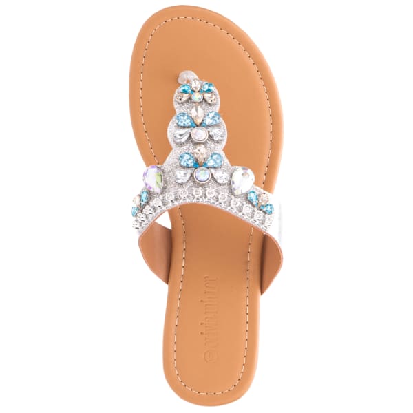 OLIVIA MILLER Women's Beaded Thong Sandal