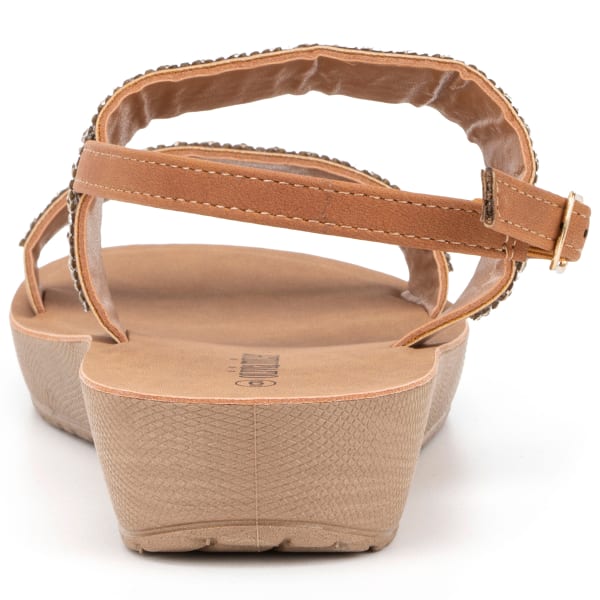 OLIVIA MILLER Women's Two Strap Sandals